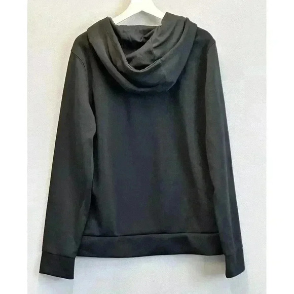 Leg3nd 1/4‎ Zip Black Pullover Hoodie Men's Sz Size Medium - Picture 2 of 7